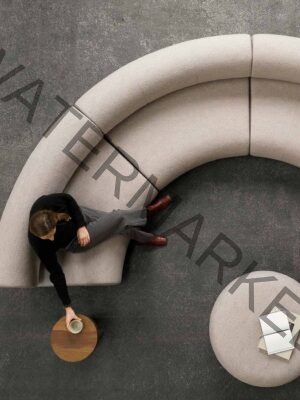 Luxury White Bouclé Curved Sectional Sofa