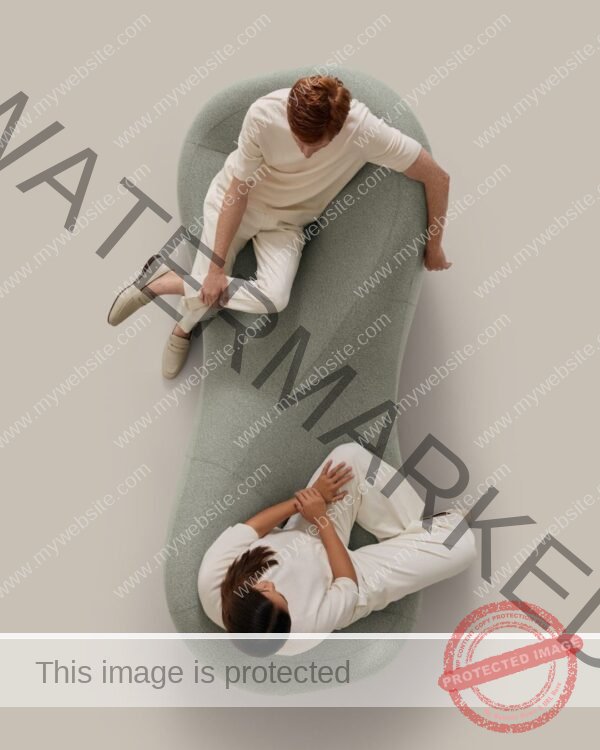 Minimalist Semi-Circular Modular Sectional Sofa