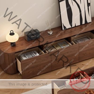 Modern Coffee Table with White Drawers (Matching Set)