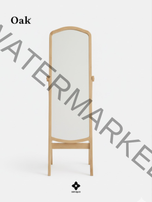 Oak Adjustable Standing Mirror