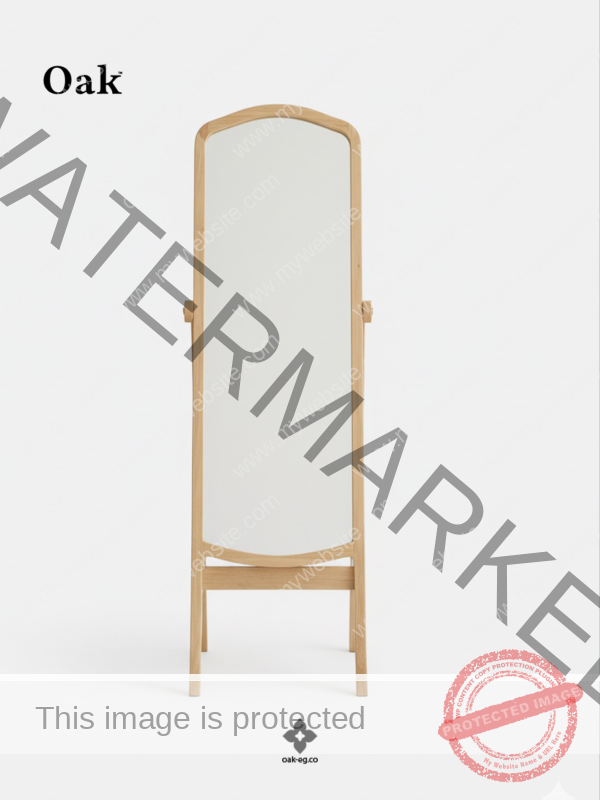 Oak Adjustable Standing Mirror