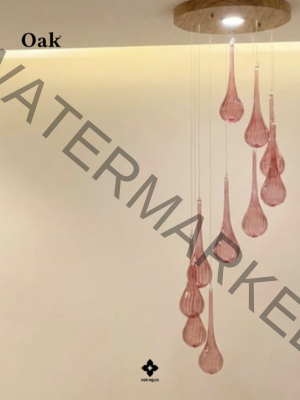 Blush Droplet Chandelier