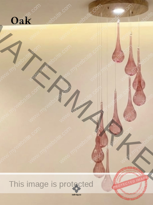 Blush Droplet Chandelier