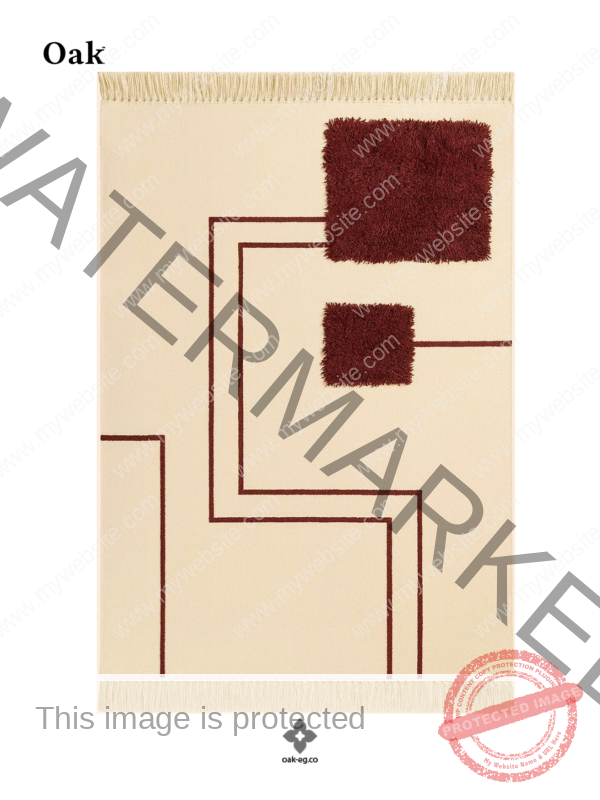 Burgundy Frame Rug
