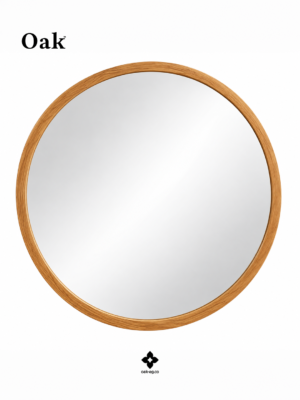 Oak Round Mirror