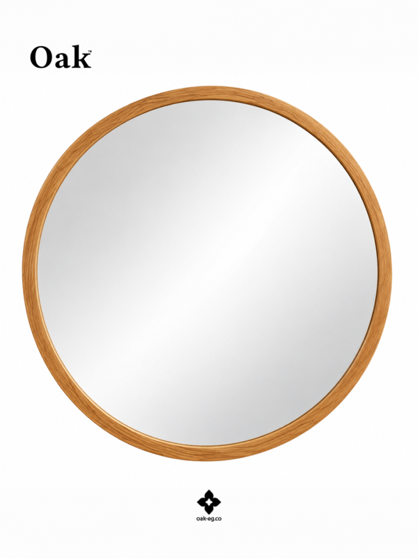 Oak Round Mirror