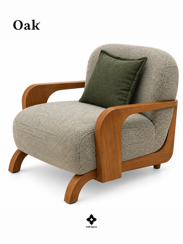 Oak Curve Lounge Chair