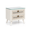 Cane Front Nightstand