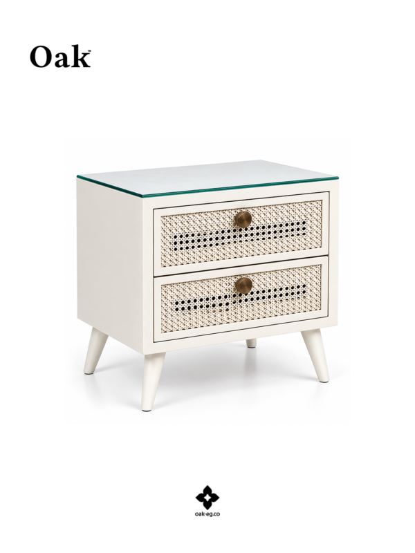 Cane Front Nightstand