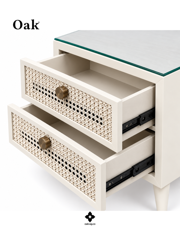 Cane Front Nightstand