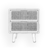 Cane Nightstand