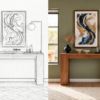 Modern Walnut Console Table