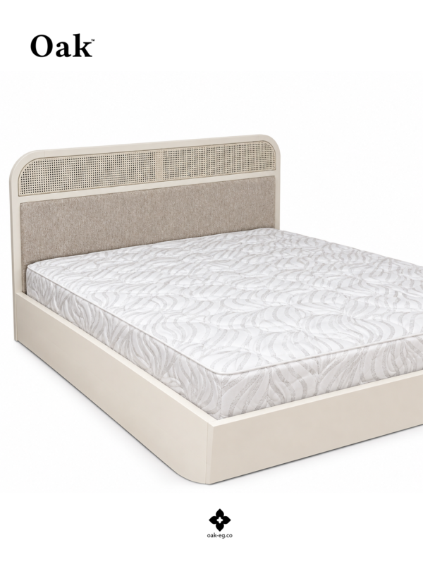 Cane Panel Upholstered Bed