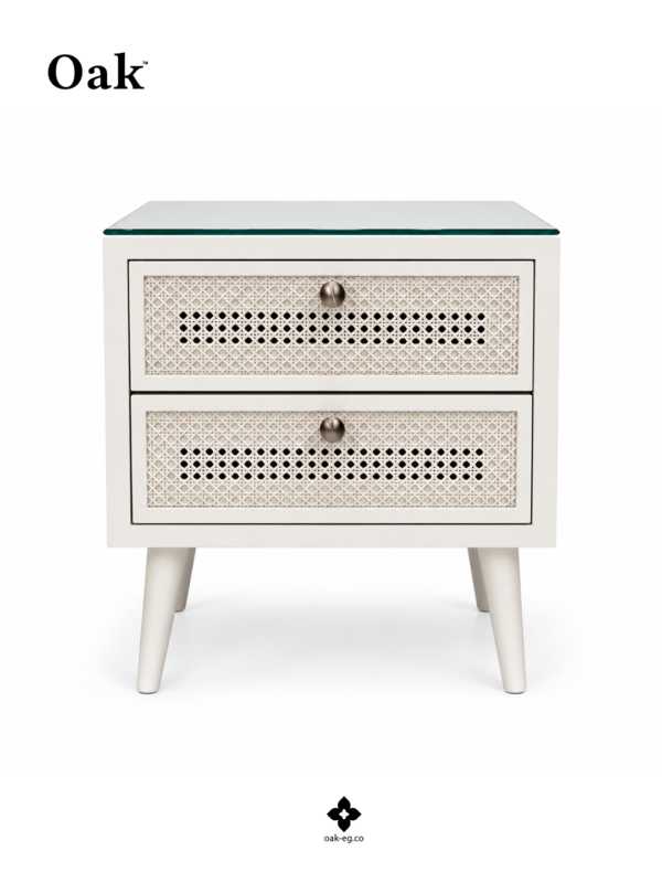Cane Front Nightstand
