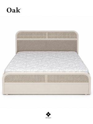 Cane Panel Upholstered Bed